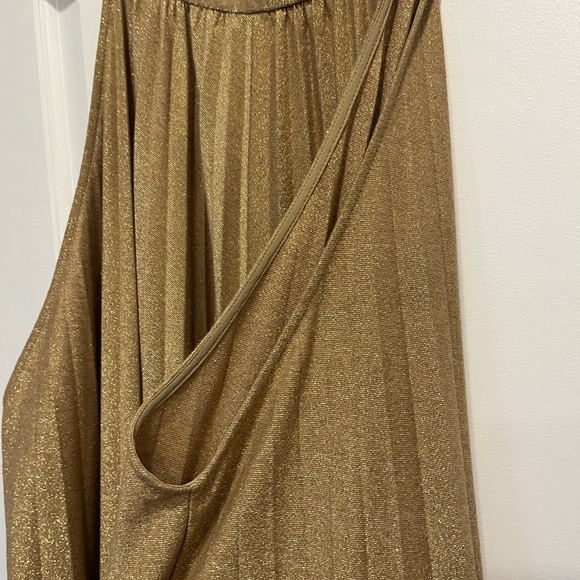 Free people metallic pleated dress size large - Picture 9 of 11